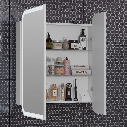 Opadiris Зеркальный шкаф Элеганс 80 белый – картинка-3